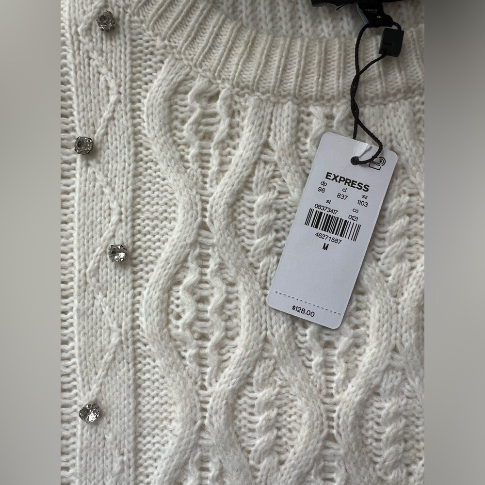 Sweater, cream, diamond details. Brand new with tags. - Picture 2 of 3
